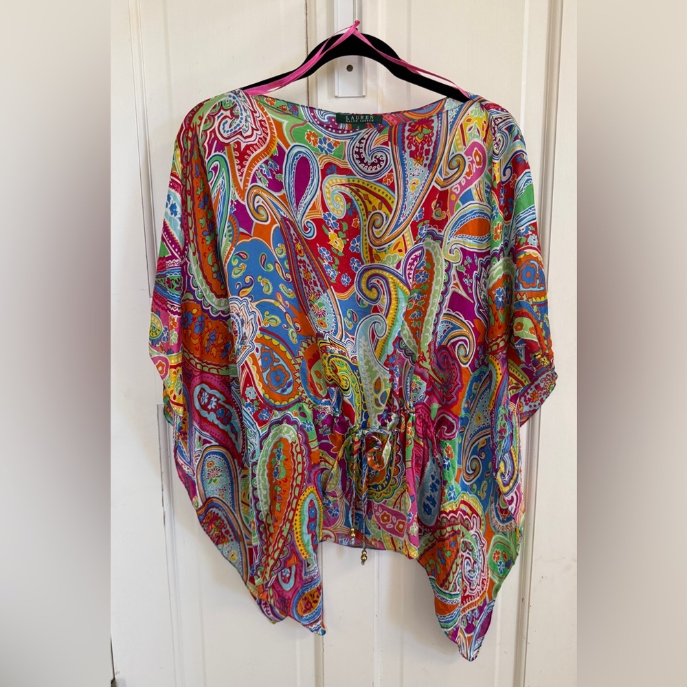 Ralph Lauren paisley silk top - Picture 2 of 6